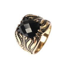 Saudi Gold Schmuck Ring 24k Diamond Single Stein Ring Designs
